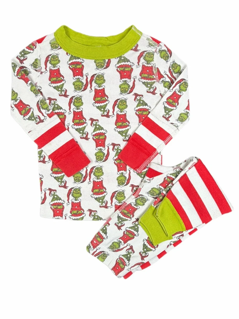 HANNA ANDERSSON x Dr Seuss The Grinch Christmas Long John Pajama Set - 2T